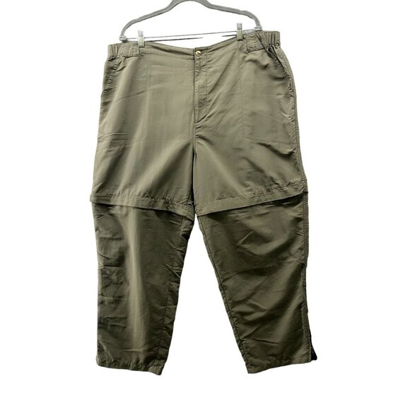 Campmor Convertible Hiking Pants Mens XXL Olive Green Outdoors Trail - Picture 1 of 11